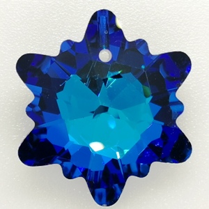 30mm Ice Flower Pendant Bermuda Blue